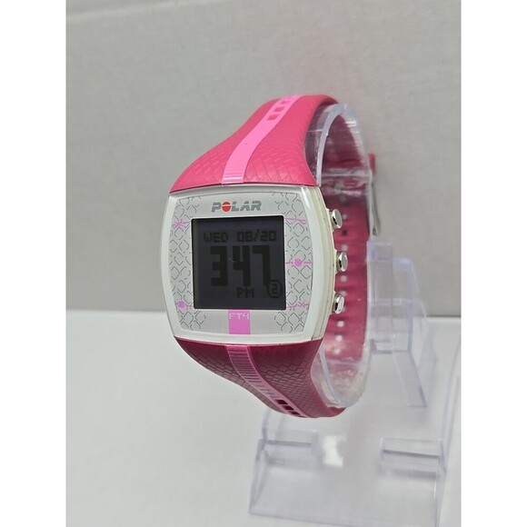 Polar FT4 Pink White Heart Rate Monitor Watch Tested Working New Battery - Picture 2 of 10